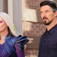 Charlize Theron and Benedict Cumberbatch as Clea and Stephen Strange